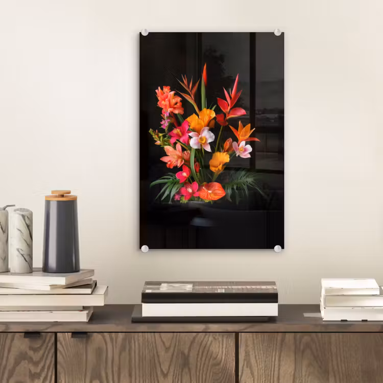 Glas schilderij - Boeket - Bloemen - Exotisch — 2