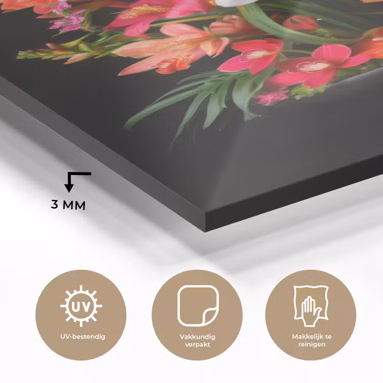 Glas schilderij - Boeket - Bloemen - Exotisch — 3