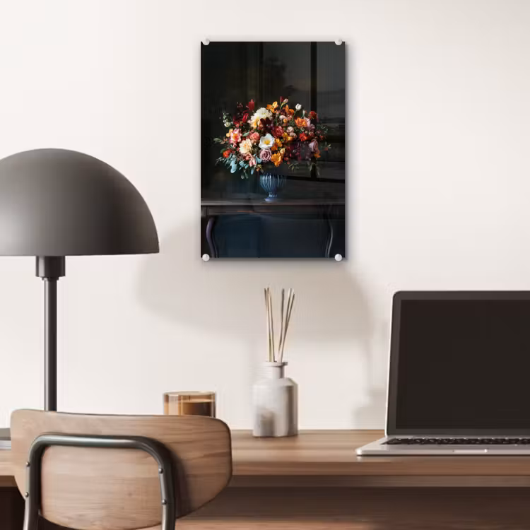 Glas schilderij - Groot - Bloemen - Vaas - Boeket — 7