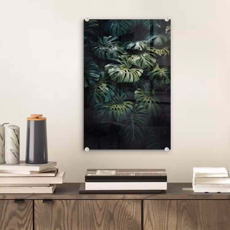 Glas schilderij - Plant - Monstera - Lichtinval — 2