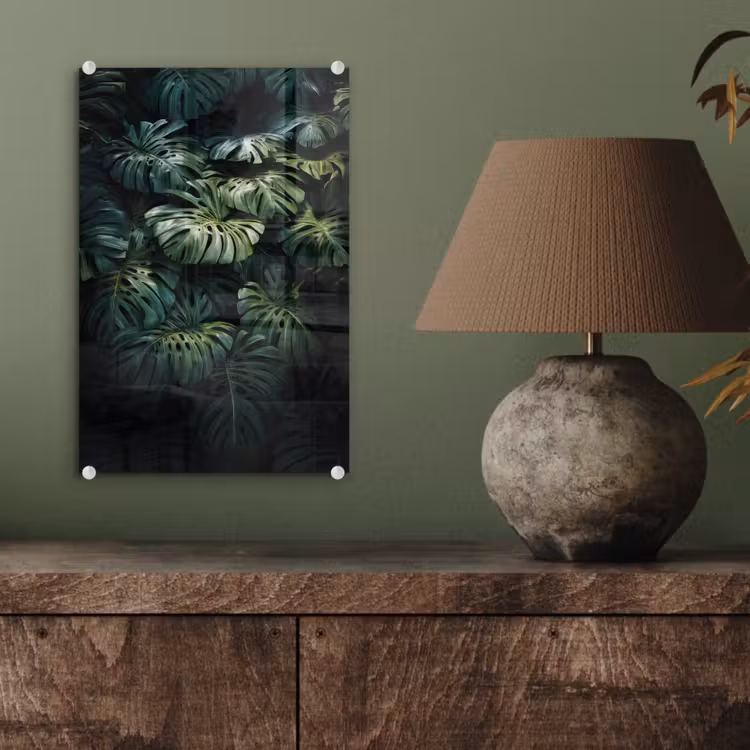 Glas schilderij - Plant - Monstera - Lichtinval — 4