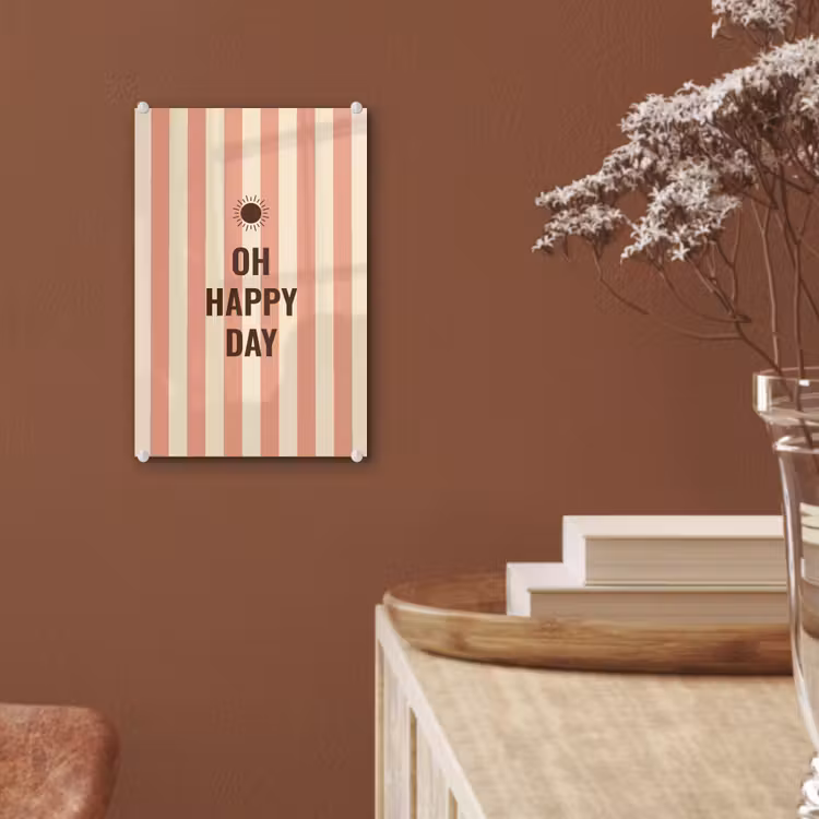 Glas schilderij - Quote - Zomer - Strepen — 6