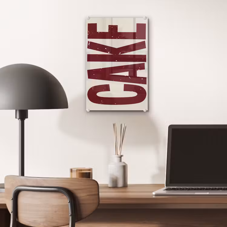 Glas schilderij - Red - Cake - Decoratie - Eten — 7