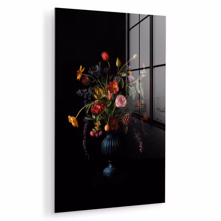 Glas schilderij - Bloemen - Bessen - Klassiek — 1