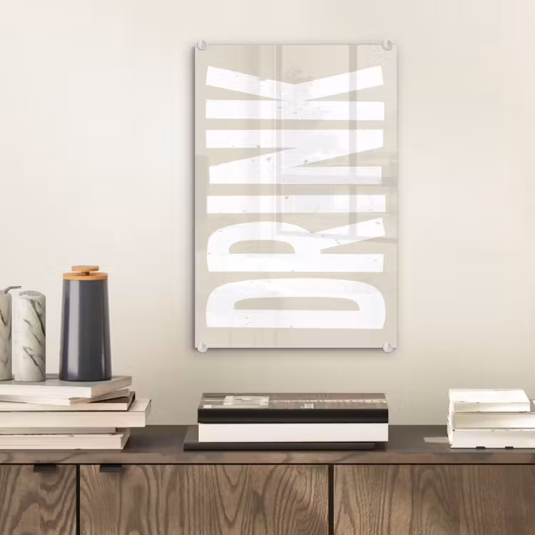 Glas schilderij - Japandi - Vintage - Japandi - Wit — 2