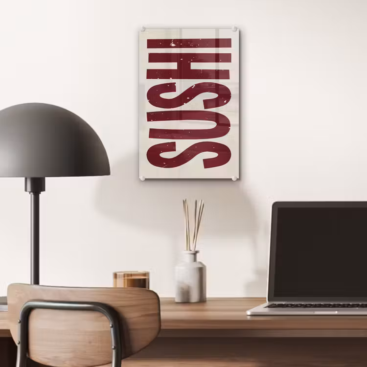 Glas schilderij - Sushi - Rood - Japandi - Decoratie — 7
