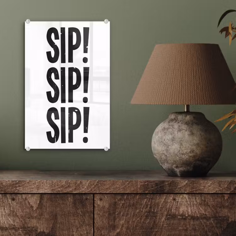Glas schilderij - Vintage - Japandi - Decoratie - Black — 4