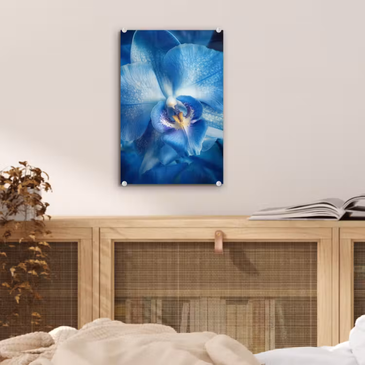 Glas schilderij - Blauw - Orchidee - Elegeant — 5
