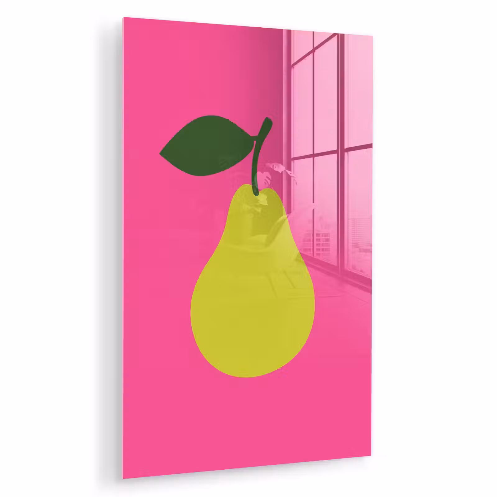Glas schilderij - Illustratie - Fruit - Peer - Groen — 1