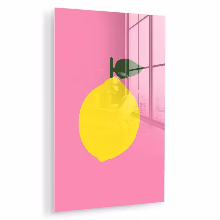 Glas schilderij - Citroen - Geel - Fris — 1