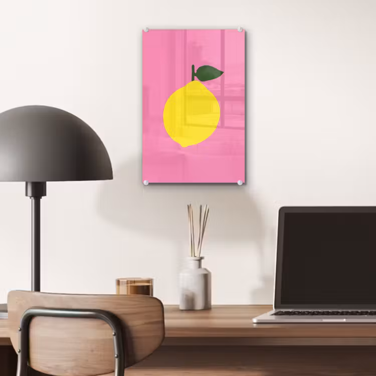 Glas schilderij - Citroen - Geel - Fris — 7