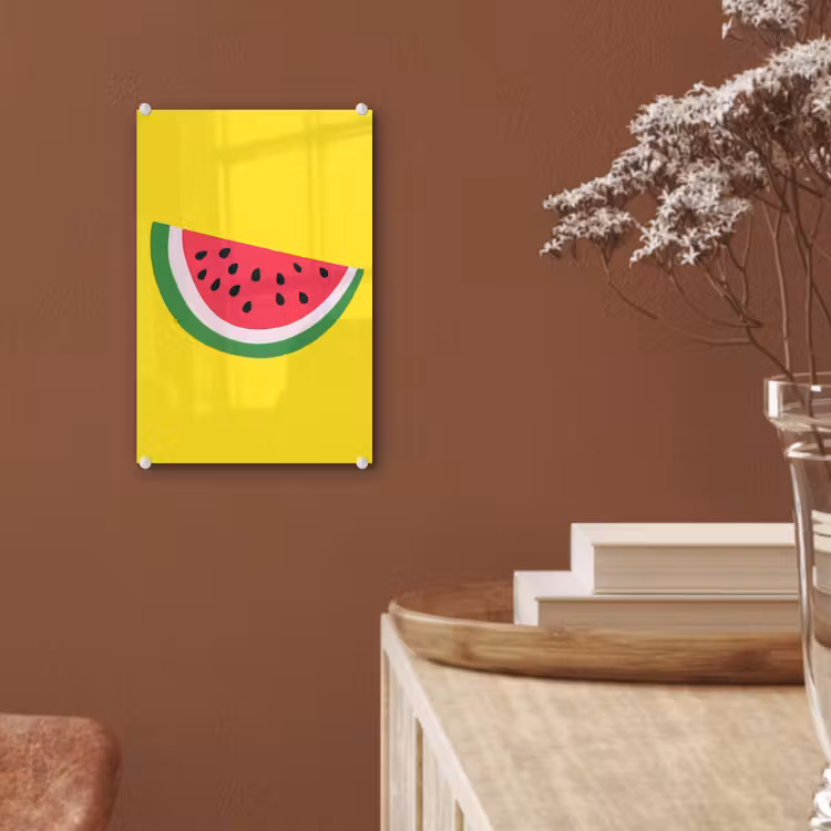 Glas schilderij - Fruit - Watermeloen - Geel — 6