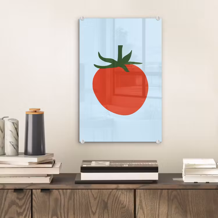 Glas schilderij - Rood - Tomaat - Groente — 2