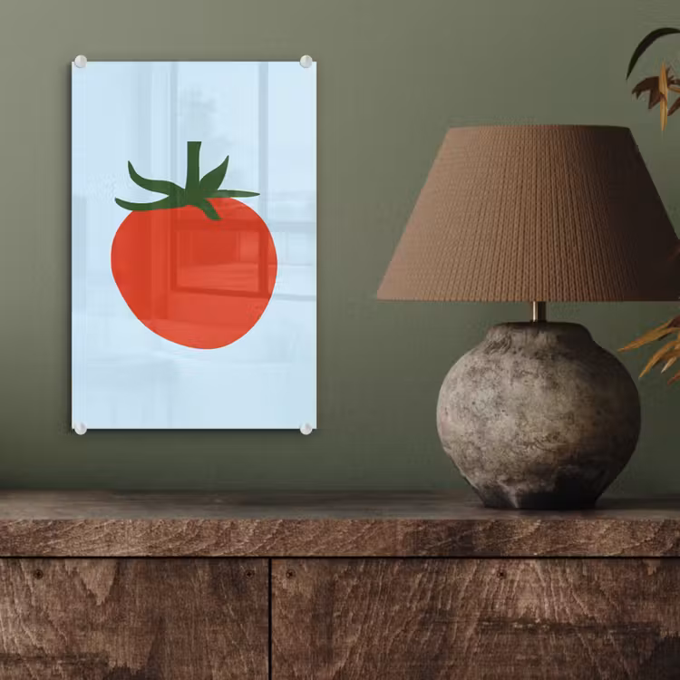 Glas schilderij - Rood - Tomaat - Groente — 4