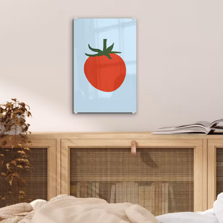 Glas schilderij - Rood - Tomaat - Groente — 5