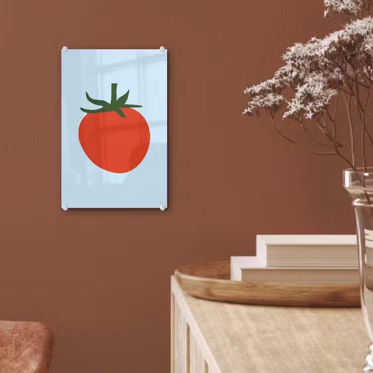 Glas schilderij - Rood - Tomaat - Groente — 6