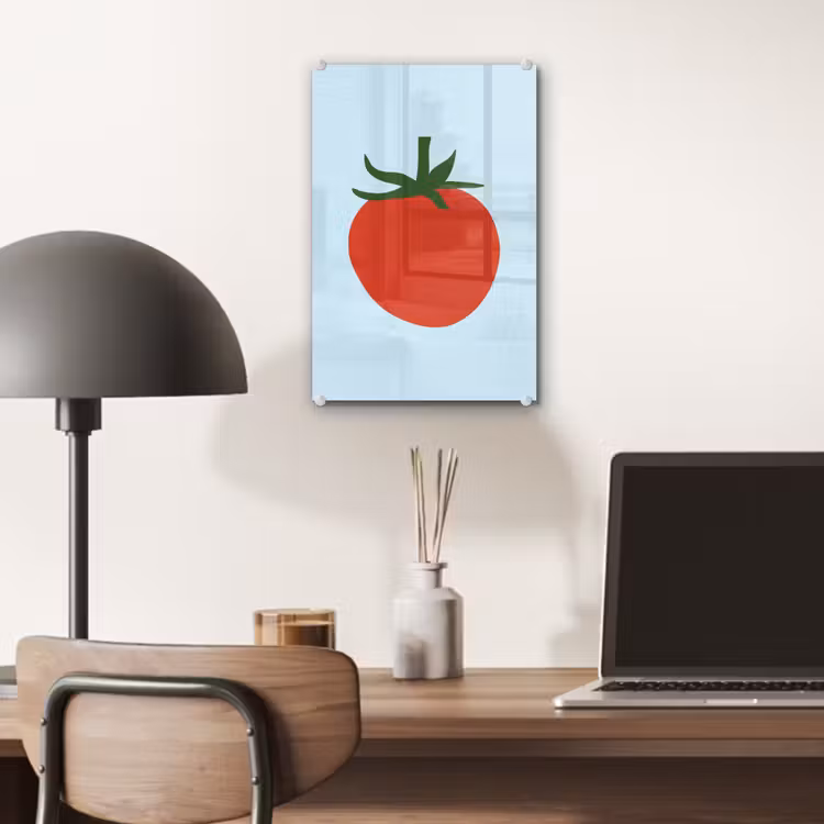 Glas schilderij - Rood - Tomaat - Groente — 7