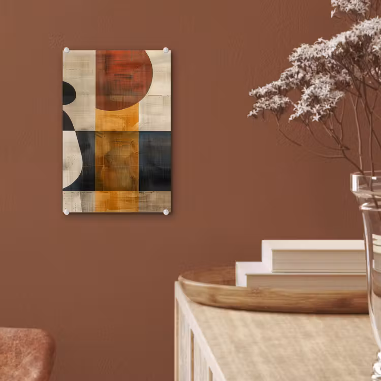 Glas schilderij - Modern - Kunst - Beige - Industrieel — 6