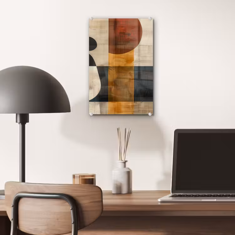 Glas schilderij - Modern - Kunst - Beige - Industrieel — 7