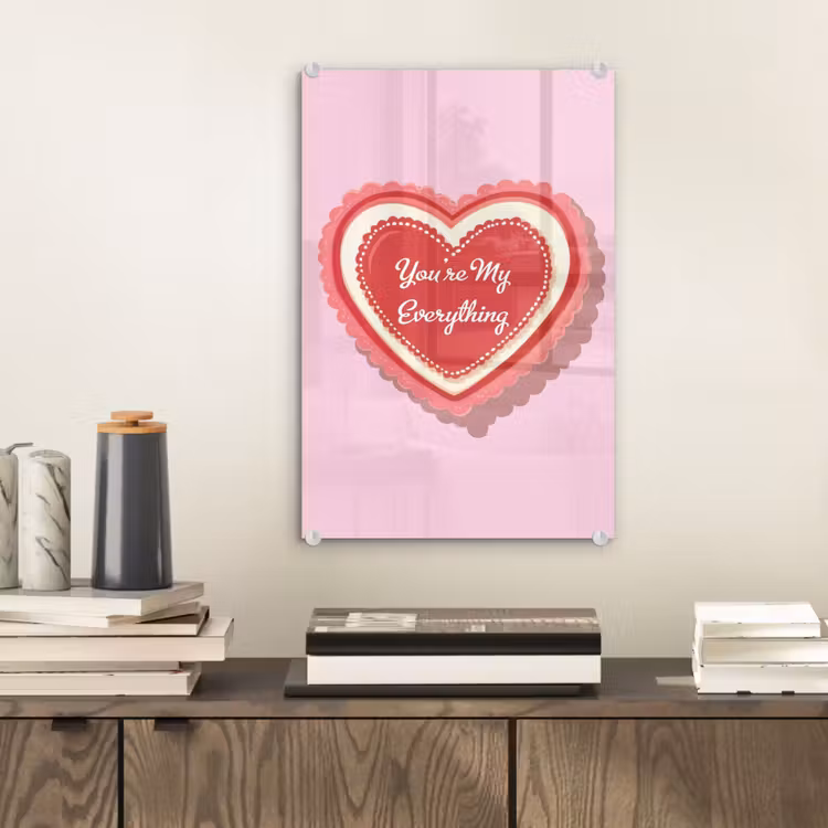 Glas schilderij - Liefde - Hart - Valentijn — 2