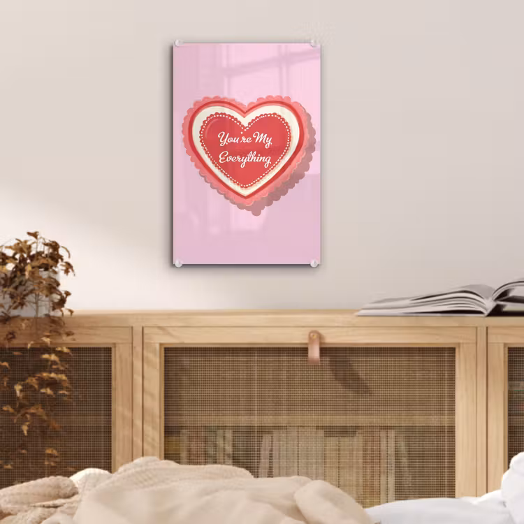 Glas schilderij - Liefde - Hart - Valentijn — 5