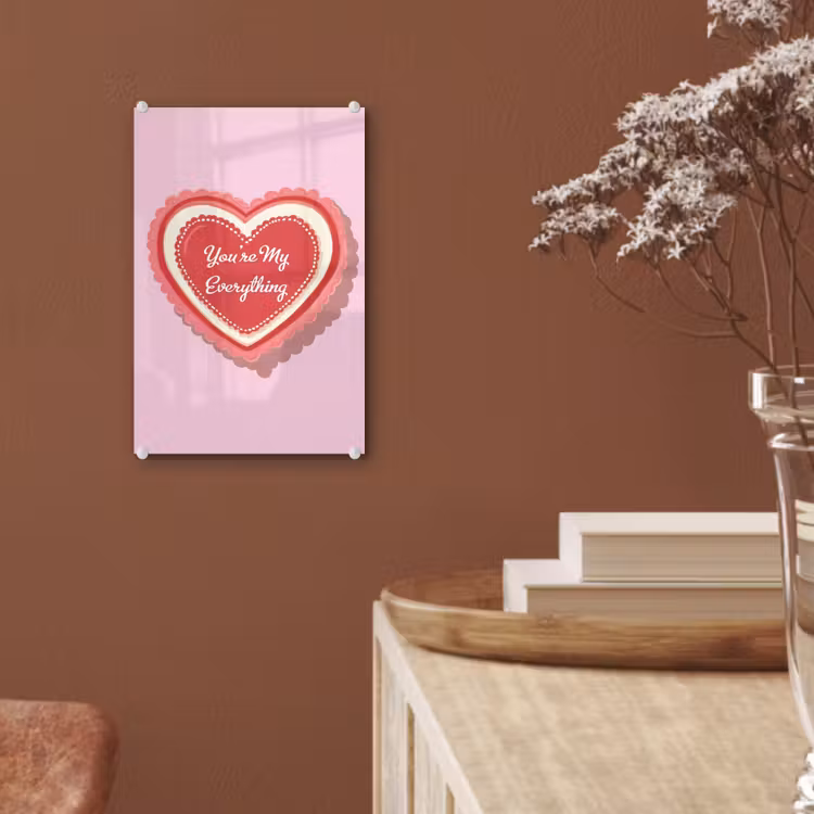 Glas schilderij - Liefde - Hart - Valentijn — 6