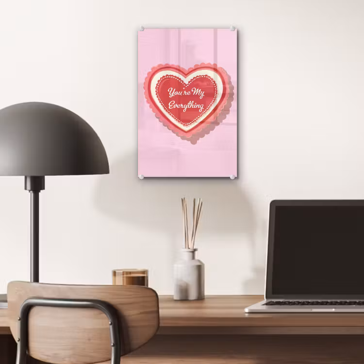 Glas schilderij - Liefde - Hart - Valentijn — 7