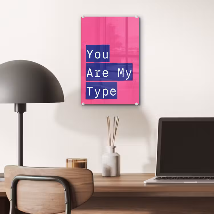 Glas schilderij - Valentijn - Tekst - Love — 7