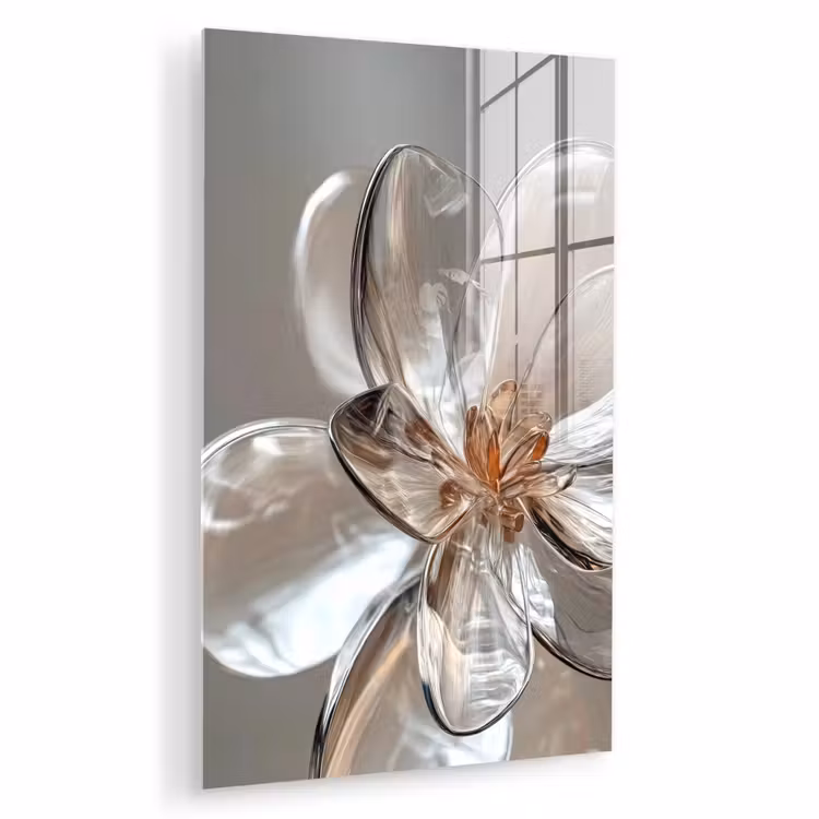 Glas schilderij - Bloem - Glazen - Doorzichtig — 1