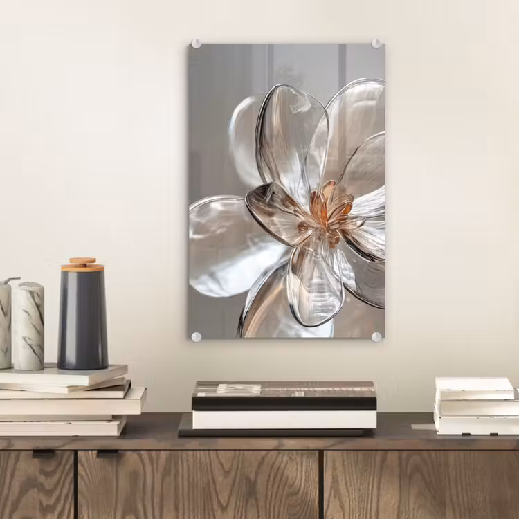 Glas schilderij - Bloem - Glazen - Doorzichtig — 2