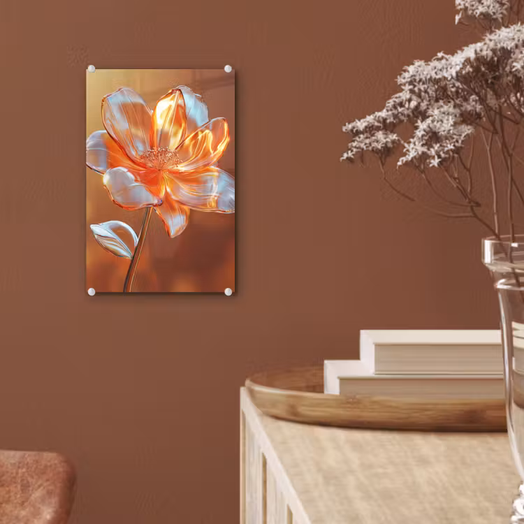 Glas schilderij - Glazen - Bloem - Zonlicht — 6