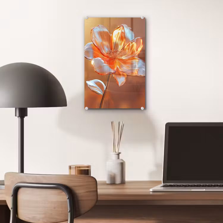 Glas schilderij - Glazen - Bloem - Zonlicht — 7