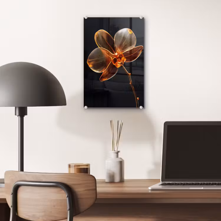 Glas schilderij - Orchidee - Doorzichtig - Bloem — 7
