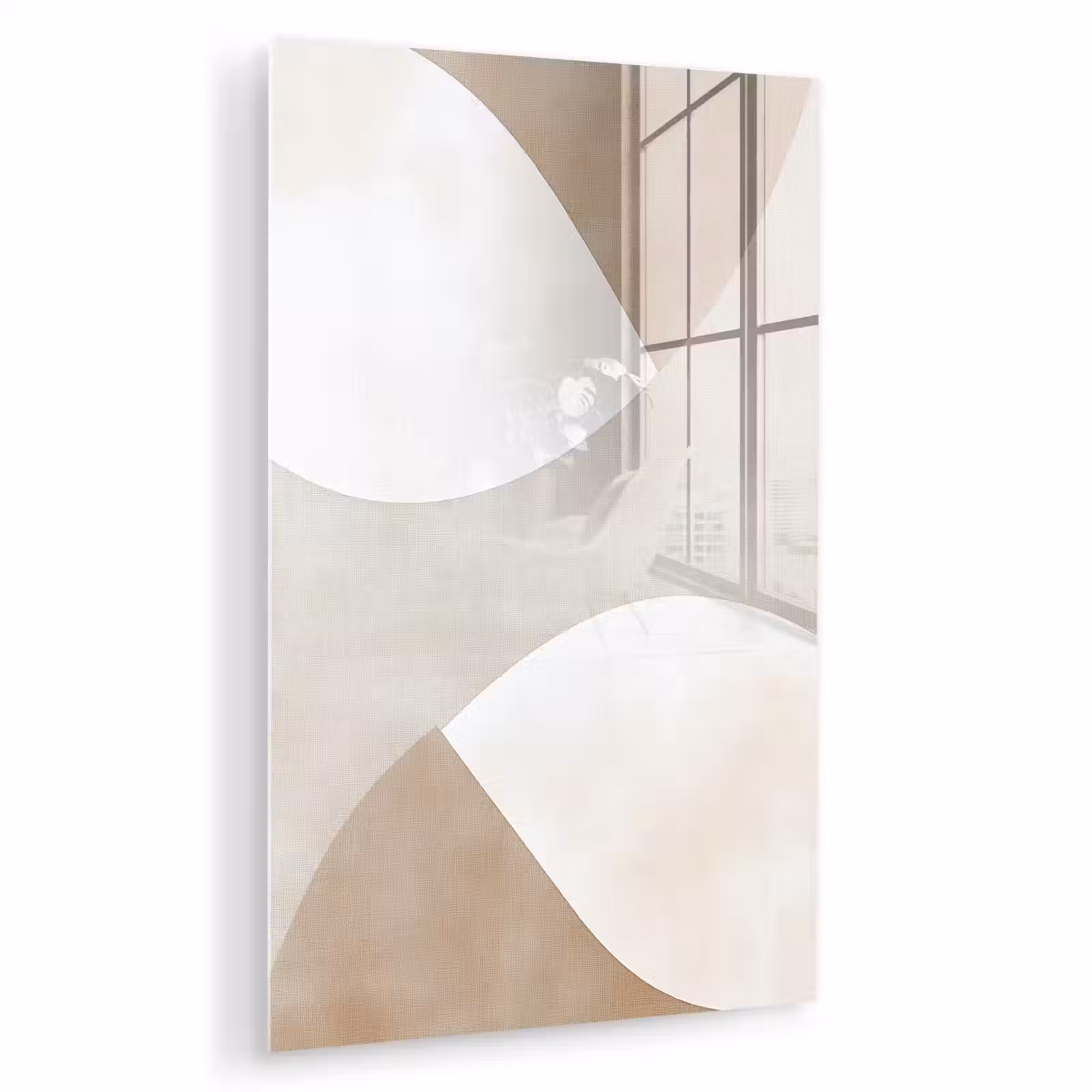 Glas schilderij - Bruin - Japandi - Abstract — 1