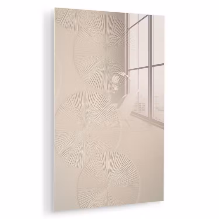 Glas schilderij - Japandi - Beige - Modern — 1