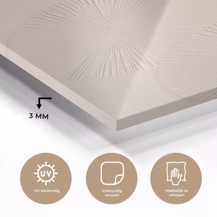Glas schilderij - Japandi - Beige - Modern — 3