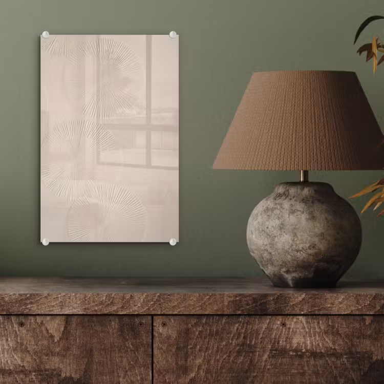 Glas schilderij - Japandi - Beige - Modern — 4
