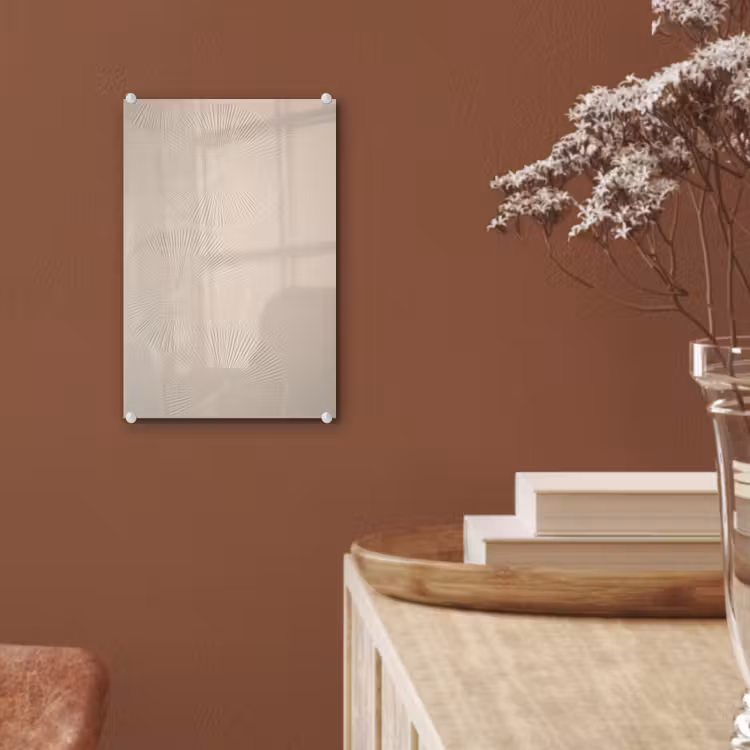 Glas schilderij - Japandi - Beige - Modern — 6