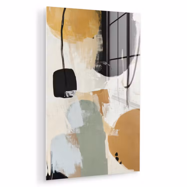 Glas schilderij - Paint - Abstract - Kleuren — 1