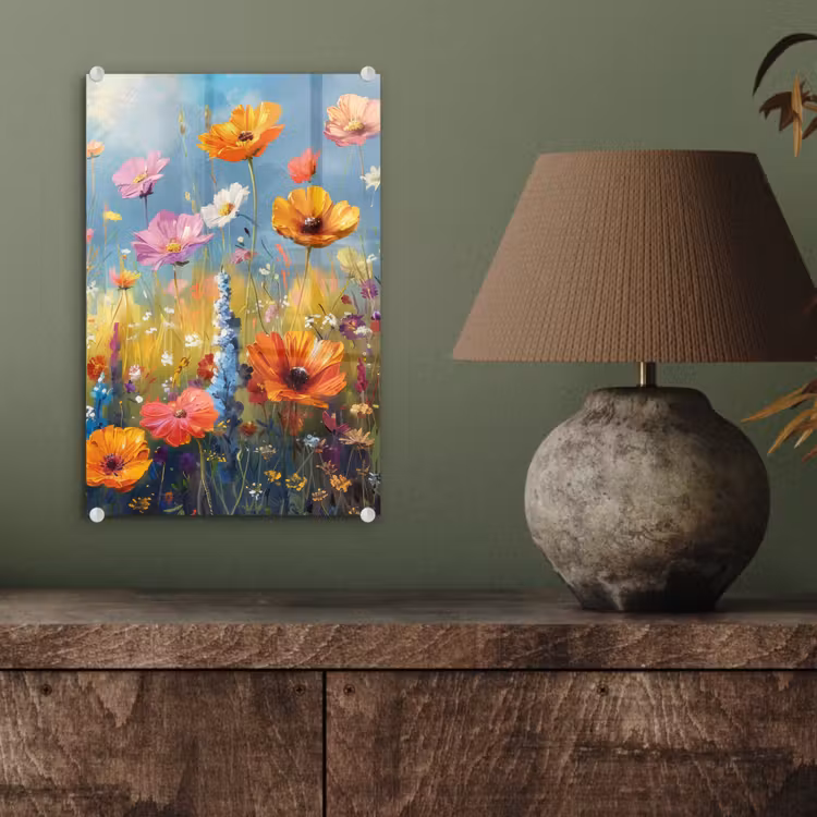 Glas schilderij - Bloemen - Natuur - Botanisch - Kunst — 4