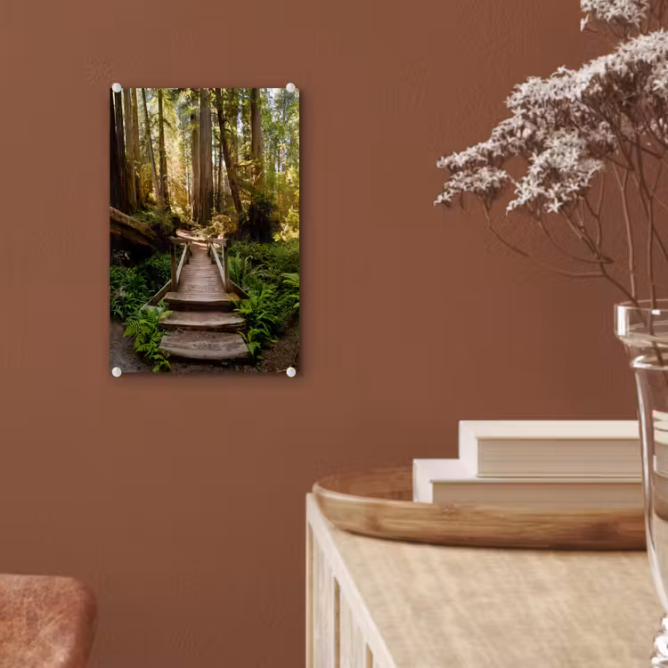 Glas schilderij - Jungle - Natuur - Trap - Bomen — 6