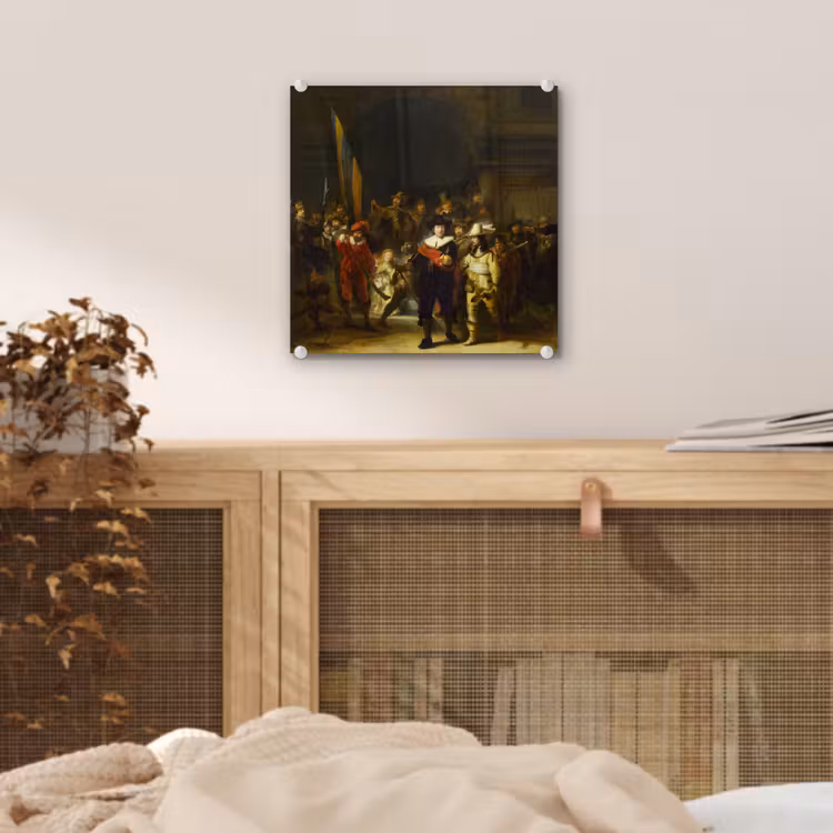 Glas schilderij - De Nachtwacht - Rembrandt van Rijn — 5