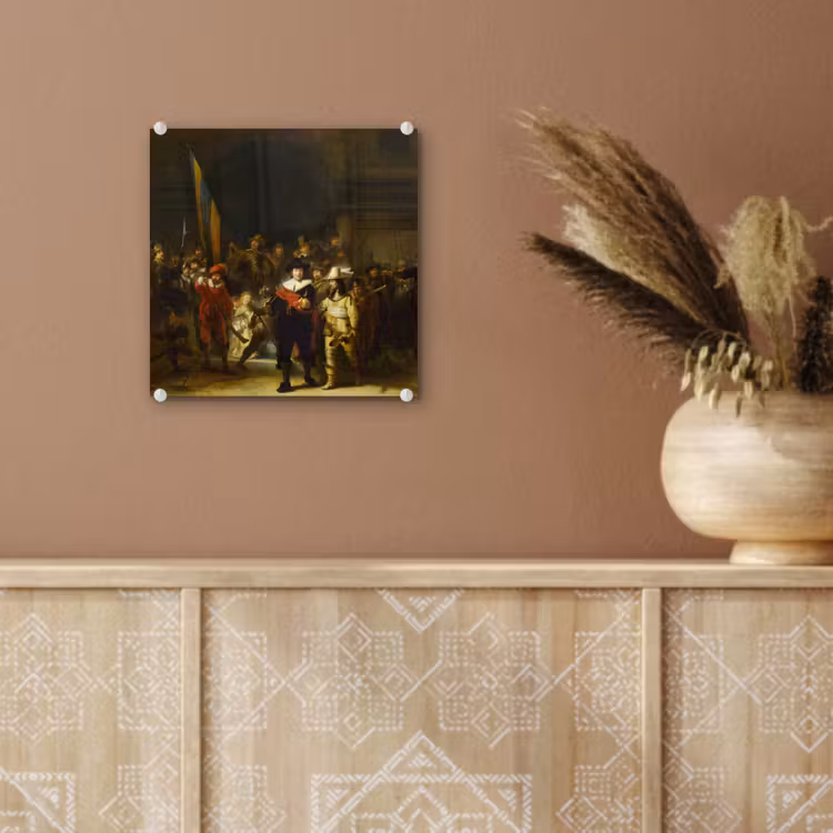 Glas schilderij - De Nachtwacht - Rembrandt van Rijn — 6