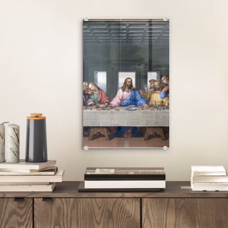 Glas schilderij - Het laatste avondmaal - Leonardo da Vinci — 1