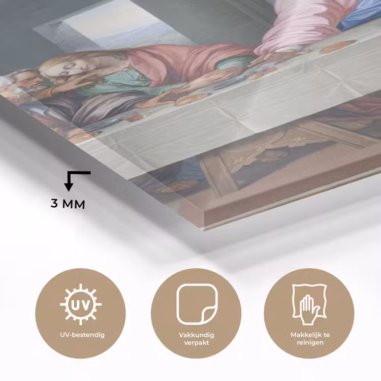 Glas schilderij - Het laatste avondmaal - Leonardo da Vinci — 2