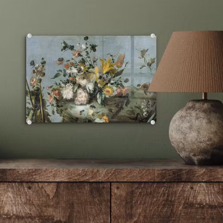 Glas schilderij - Bloemen - Oude Meesters - Olieverf — 3