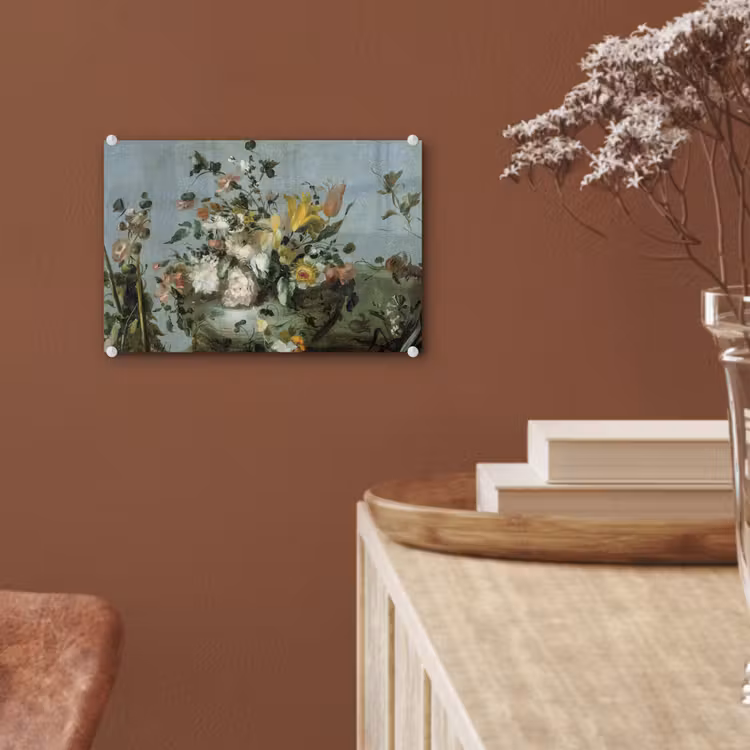 Glas schilderij - Bloemen - Oude Meesters - Olieverf — 5