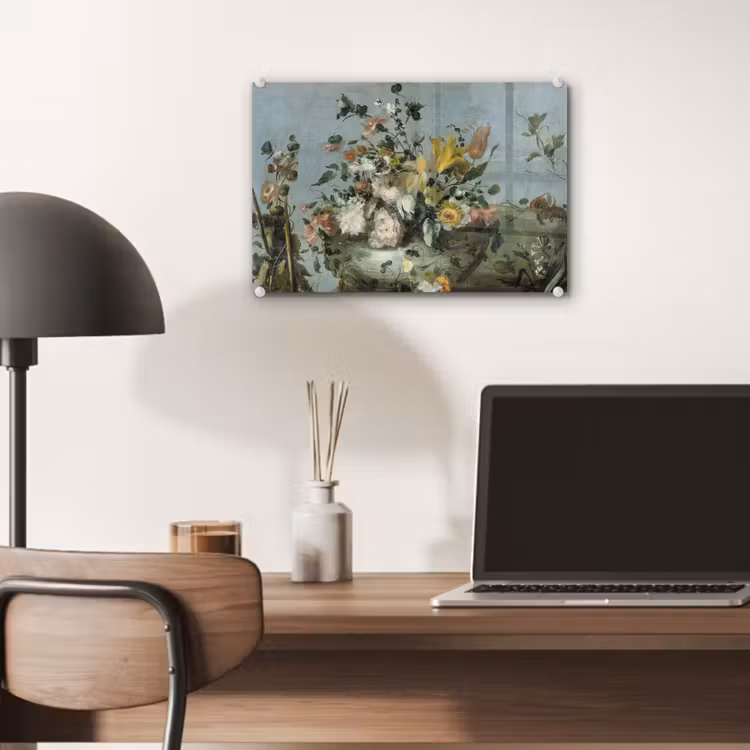 Glas schilderij - Bloemen - Oude Meesters - Olieverf — 6