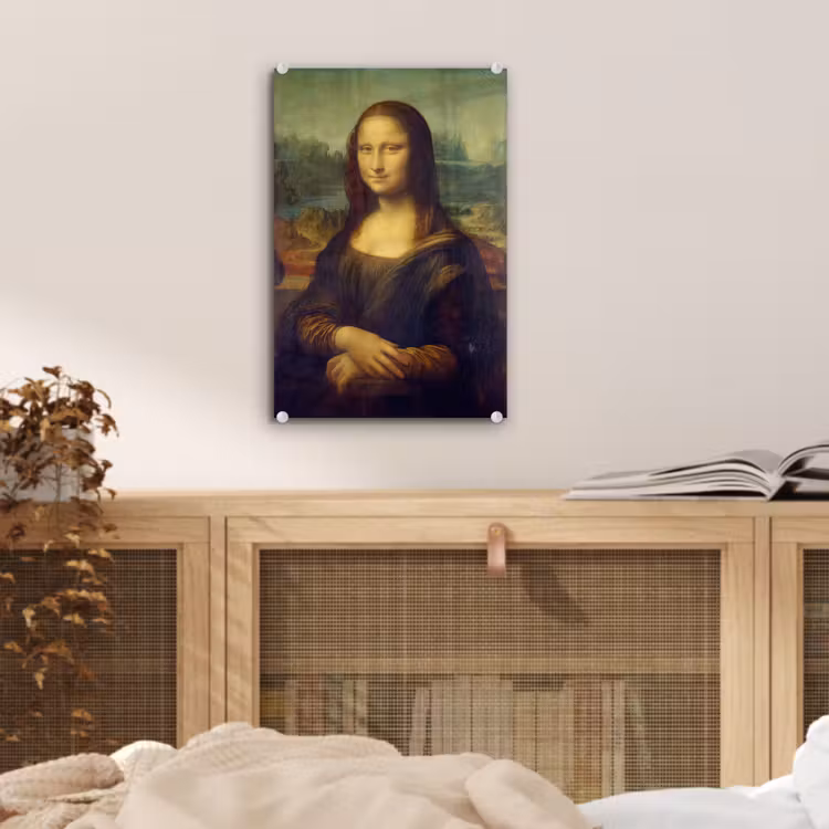 Glas schilderij - Mona Lisa - Leonardo da Vinci — 4