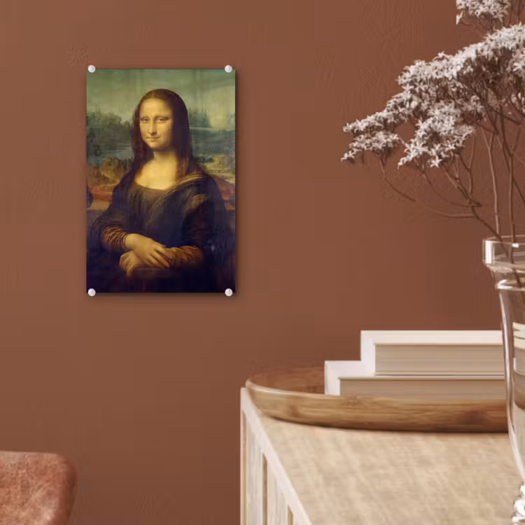 Glas schilderij - Mona Lisa - Leonardo da Vinci — 5